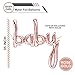 Rose Gold Happy Birthday Script Cursive Letter Foil Balloon Banner, (rose gold baby girl balloons)