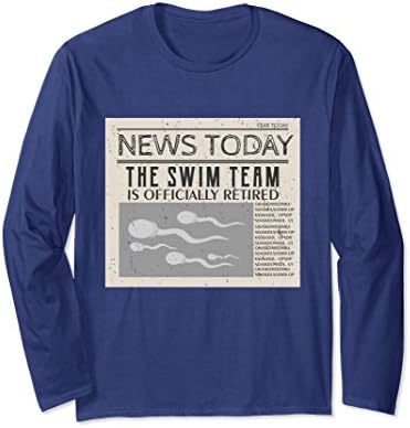 Unisex Team Officially Retired Fake News Fun Vasectomy Long T Large Navy