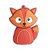 Cartoon Novelty Animal FOX Shaped USB2.0 Flash Drive Memory Stick Thumb (8GB)(RED)
