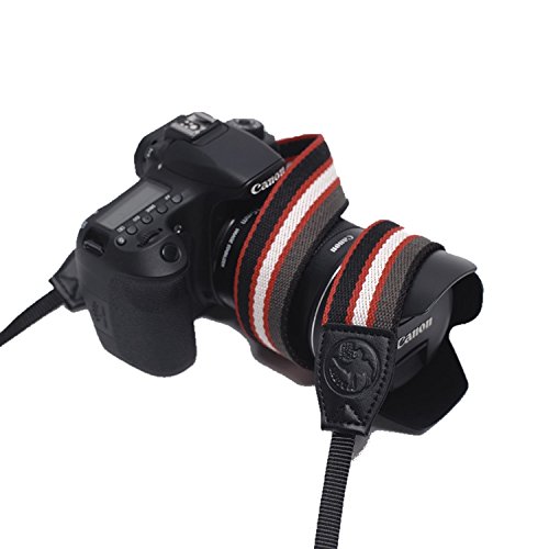 Camera Shoulder Neck Strap Belt For DSLR SLR Digital Camera (Black & White & Red )