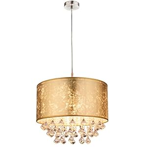 Globo Amy lampfitting, nikkel, 60 W, goud