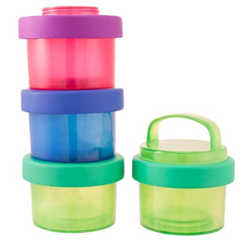 Amazon Com Sassy 4 Piece Snack Cylinder Baby Food Storage