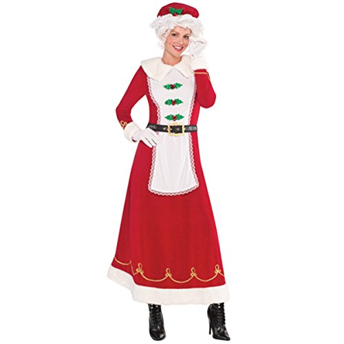 Adult Women's Deluxe Santa Mrs. Claus Fancy Dress Party Christmas Costume