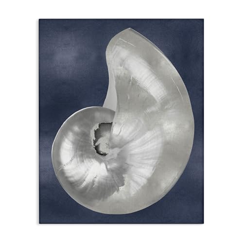 Stupell Industries Curved Nautilus Shell Canvas Wall Art Design by Caroline Kel…