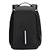 Anti-theft Laptop Backpack with USB Charging, Unisex Casual Fashion, Anti-scratch, Waterproof Night Safety School Bag, Black