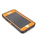MAXCURY Hybrid Rubber Plastic Impact Defender Rugged Hard Case with Built-in Screen Protector and Belt Clip Holster Compatible for iPhone 6 and iPhone 6s Case (Dk Grey/Orange & Clip)