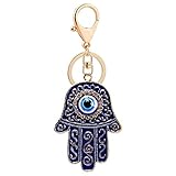 Giwotu Evil Eye Keychain Ring Hamsa Hand of Fatima