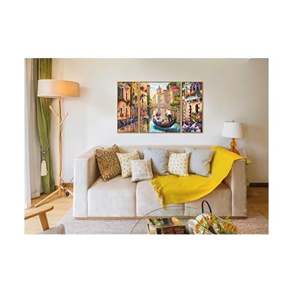 Schipper 609260736 Malen nach Zahlen - Venedig, die Stadt in der Lagune - Bilder malen für Erwachsene, inklusive Pinsel und Acrylfarben, Triptychon, 50 x 80 cm – Bild 5