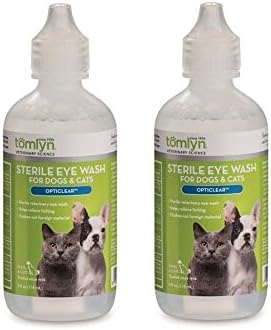 Sterile Pet Eye Wash For Dogs &amp; Cats - Cleans &amp; Soothes Pet's Irritable Eyes (2 Bottles)