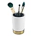 InterDesign York Ceramic and Metal Tumbler, Makeup Brush Toothbrush Holder Cup for Bathroom, Countertop, Desk, Dorm, College, and Vanity, 3.25