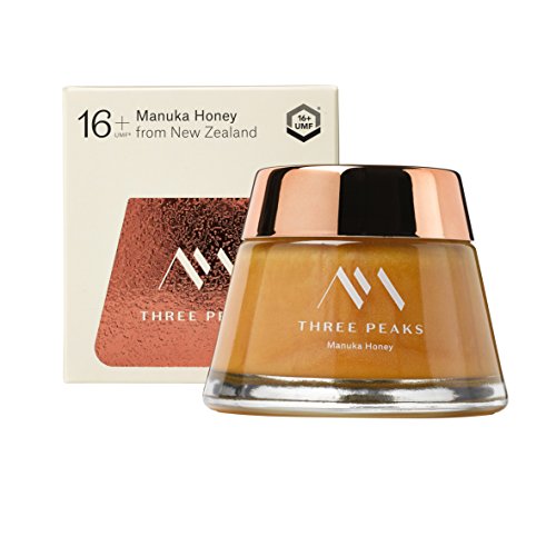 Three Peaks Manuka Honey New Zealand - Certified UMF 16+ - 7.05 oz (200gm) - 100% Natural honey, Raw honey â€“ Ultra Premium, Healing Manuka honey