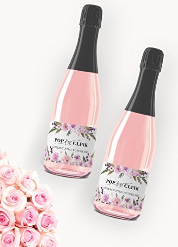 Cheers to The Future MRS Mini Champagne Labels ● Pop Fizz Clink! ● SET of 12 ● Bachelorette Party Mini Wine Labels, Bridal Shower Mini Champagne Labels, Wedding Shower Favors WEATHERPROOF A140-FIZZ-12