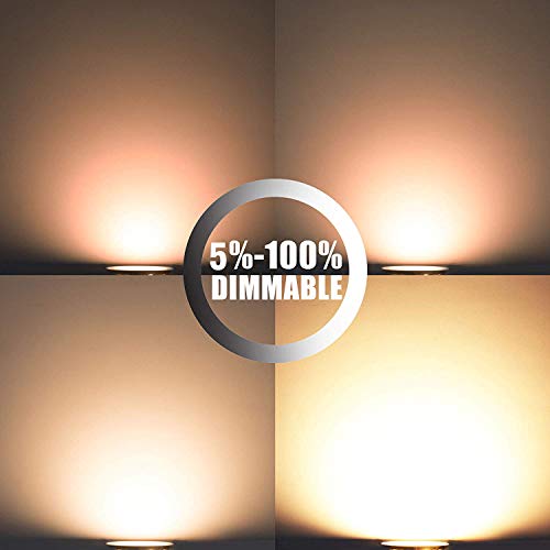 Bbounder Lighting 12 Pack 4 Inch LED Recessed Downlight, Baffle Trim, Dimmable, 9W=70W, 3000K Warm White, 650 LM, Damp Rated, Simple Retrofit Installation - UL + Energy Star No Flicker - Thumbnail 4