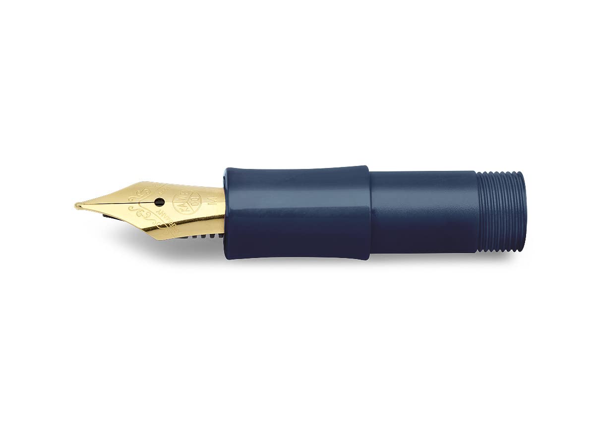 Kaweco CLASSIC SPORT Front Part Navy with Gold-Plated Steel Nib I Premium Fountain Pen Replacement Nib I Exclusive Fountain Pen Stainless Steel Nib Insert I Nib: BB (Extra Broad)