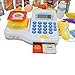 deAO Cash Register Electronic Calculator and Shopping Cart Playset Supermarket Accessories Play Food and Play Money Included