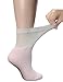 Yomandamor Women's 6 Pairs Ankle Socks with Non-Binding Top And Cushion Sole,L Size(Socks Size:9-11)