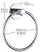 Wangel Strong Adhesive Towel Ring, Patented Glue + 3M Self-Adhesive, Stainless Steel, Polished Finish
