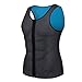 Wonderience Men Waist Trainer Vest Hot Neoprene Sauna Suit Corset Body Shaper Zipper Tank Top Workout Shirt(Gray, Small)