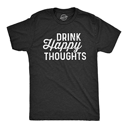 Crazy-Dog-T-Shirts-Mens-Drink-Happy-Thoughts-Tshirt-Funny-Beer-Wine-Drinking-Tee