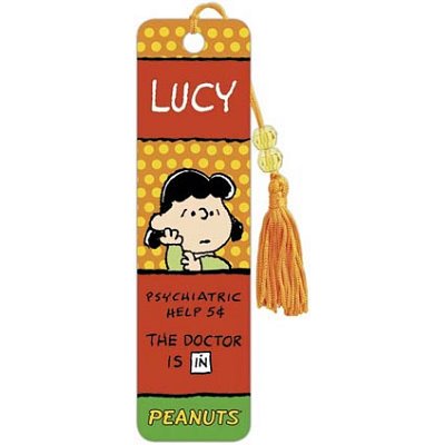 Lucy Van Pelt - Psychiatric Help 5 Cents - Peanuts - Charles Schulz - Collector's Beaded Bookmark