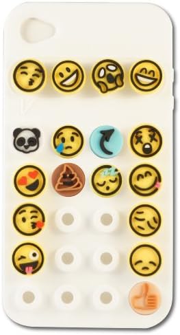 Emoji Icons iPhone 4/4S White Cell Phone Case