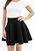 MBJ WB669 Womens Basic Versatile Strechy Flare Skater Skirt XL Black