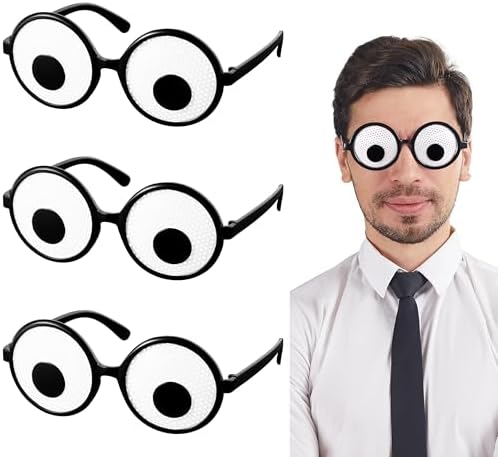 Gafas De Broma Divertidas Xujuika | Accesorios Para Disfraces, Halloween Y Cosplay | Plegables Y Ligeras | Talla única