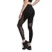 Yoga Pants, FEIVO Women's High Waist Mesh Stretchy Yoga Running Dancing Workout Sports Ankle Length Leggings Pants.