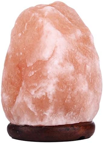 XINGRUI Light E14 Small Dimmable Himalayan Salt Lamp, Crystal Rock Healthy Table Desk Lamp Night Light with Wood Base & Bulb & Switch, Small Size Weight 1-2KG, AC 220V