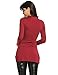 ANGVNSWomen Long Sleeve Split Slim Fit High Neck Shirt