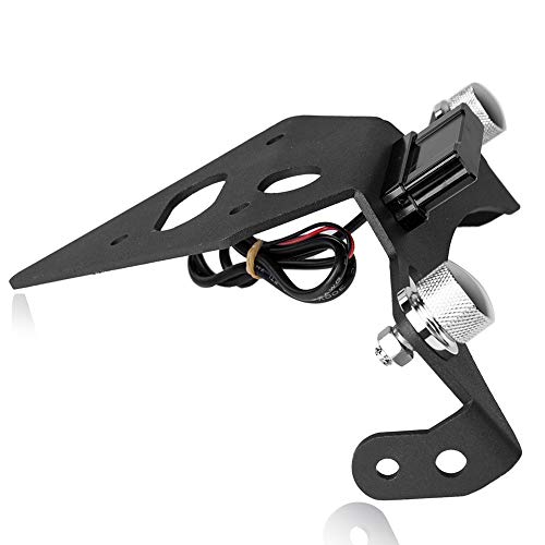 FATExpress License Plate Holder for Triumph Daytona Street Triple Motorcycle Accessories Black Tail Light Bracket Mount Tidy Fender Eliminator 2013 2014 2015 2016 2017 2018 2019