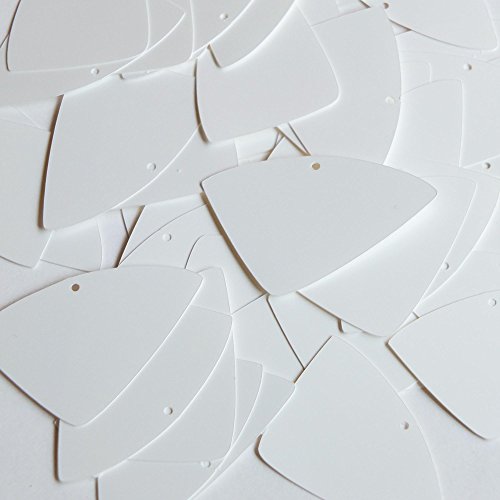 Sequin Soft White Pearly Fishscale Fin 1.5 inch Couture Loose Paillettes. Made in USA.