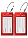 Luggage Tags Business Card Holder TUFFTAAG Travel ID Bag Tag in Gift Box Set (Red)
