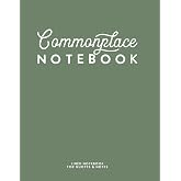 Commonplace Notebook: Olive Green Lined Journal for Quotes &amp; Notes by schoolnest