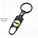 INCART Universal Steel (4pcs) Car Tire Valve Stem Air Caps Cover + (1pcs) Keychain Fashion Style Cool Batman Black