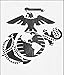 Large U.S Marine Corps Stencil for Painting on Wood, Fabric, Walls, Airbrush + More | Reusable 12 x 14 inch Mylar Template (USMC Military Logo)