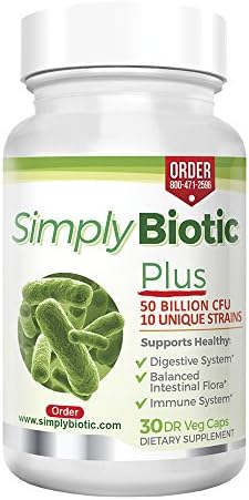 #1 Simply Biotic plus - Highest Quality Probiotic. Gastroenterologist Formulated and Recommended. 50 Billion CFUS, 10 unique bacterial strains. Delayed Release - Once a Day dose.