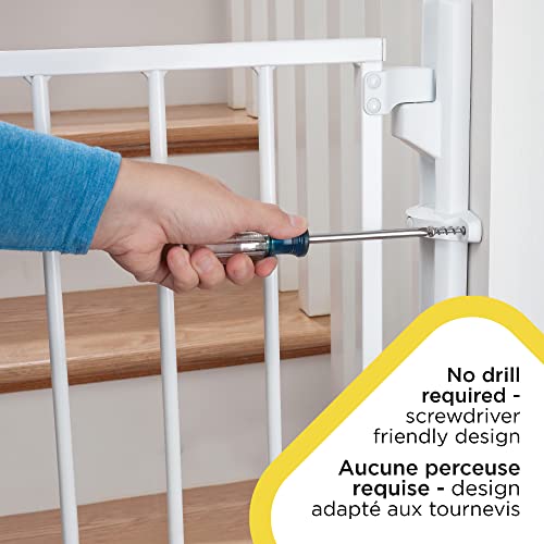 Safety 1ˢᵗ Ready To Install Top of Stairs Gate, White Pricepulse