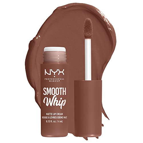 NYX PROFESSIONAL MAKEUP SMOOTH WHIP MATTE LIP CREAM, LONG LASTING, MOISTURIZING, VEGAN LIQUID LIPSTICK – MEMORY FOAM (COOL CARAMEL)