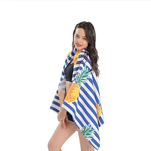 NovForth Microfiber Beach Towel -Large Beach Blanket Towel Ultra Soft Super Water Absorbent Multi-Purpose Beach Throw Travel Towel Oversized 30" x 60" - Thumbnail 2