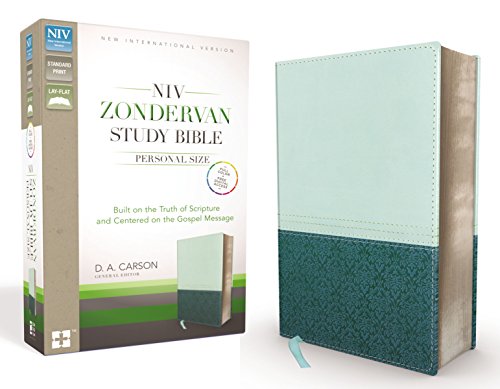 NIV Zondervan Study Bible, Personal Size, Imitation Leather, Light Blue/Turquoise: Built on the Truth of Scripture and Centered on the Gospel Message