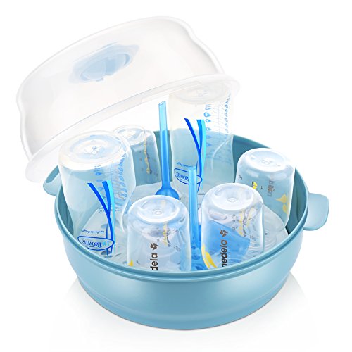 GOLOHO Baby Bottle Microwave Steam Sterilizer - Fit 6 Baby Bottles - Thumbnail 4
