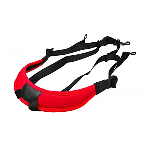 Junior Saxophone Harness with Soft Shoulder Padding - Adjustable - Red