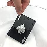 ArnoStore Waterproof PVC Playing Cards Set Pure Color Black Poker Card Classic Magic Tricks Tool Yacht game party toy,54pcs/Deck