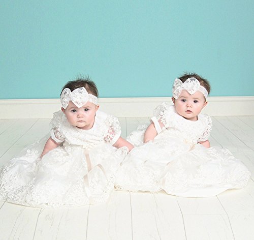Christening Gown Baby Girl Lace Toddler Dedication Dress for Age 24 months - Thumbnail 3