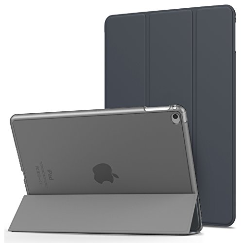 MoKo iPad Air 2 Case - Slim Lightweight Smart Shell Stand Cover with Translucent Frosted Back Protector for Apple iPad Air 2 9.7" Tablet, Space GRAY (with Auto Wake/ Sleep, Not fit iPad Air)
