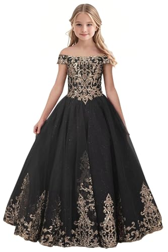 Tulle Flower Girl Dress for Wedding Sparkly