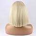 WeKen Fashion Wig Women's Short Bob Kinky Straight Full Bangs Synthetic Hairpieces Blonde