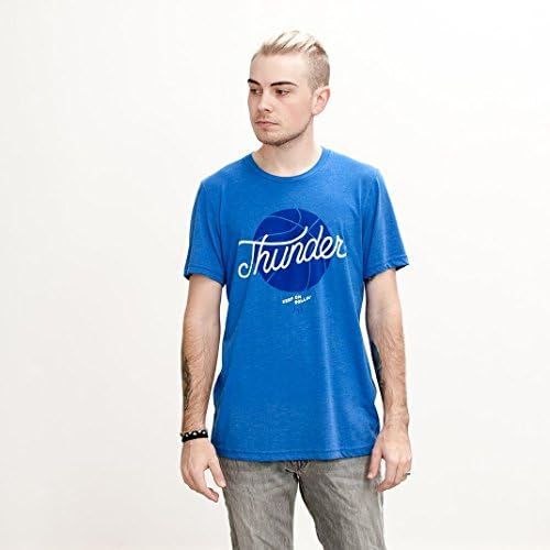 Unisex Men and Women Thunder Basketball Tee Shirt OKC Oklahoma City Adult True Royal Triblend by Shop Good