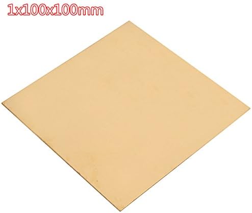 1pc 99.99% Pure Copper Brass Metal Safe Using Sheet Plate 1mm100mm100mm